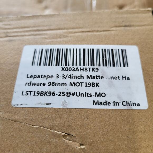 25 Pack 3 3/4 Inch Black Cabinet Handles Matte Black Cabinet Pulls Square - Picture 3 of 4